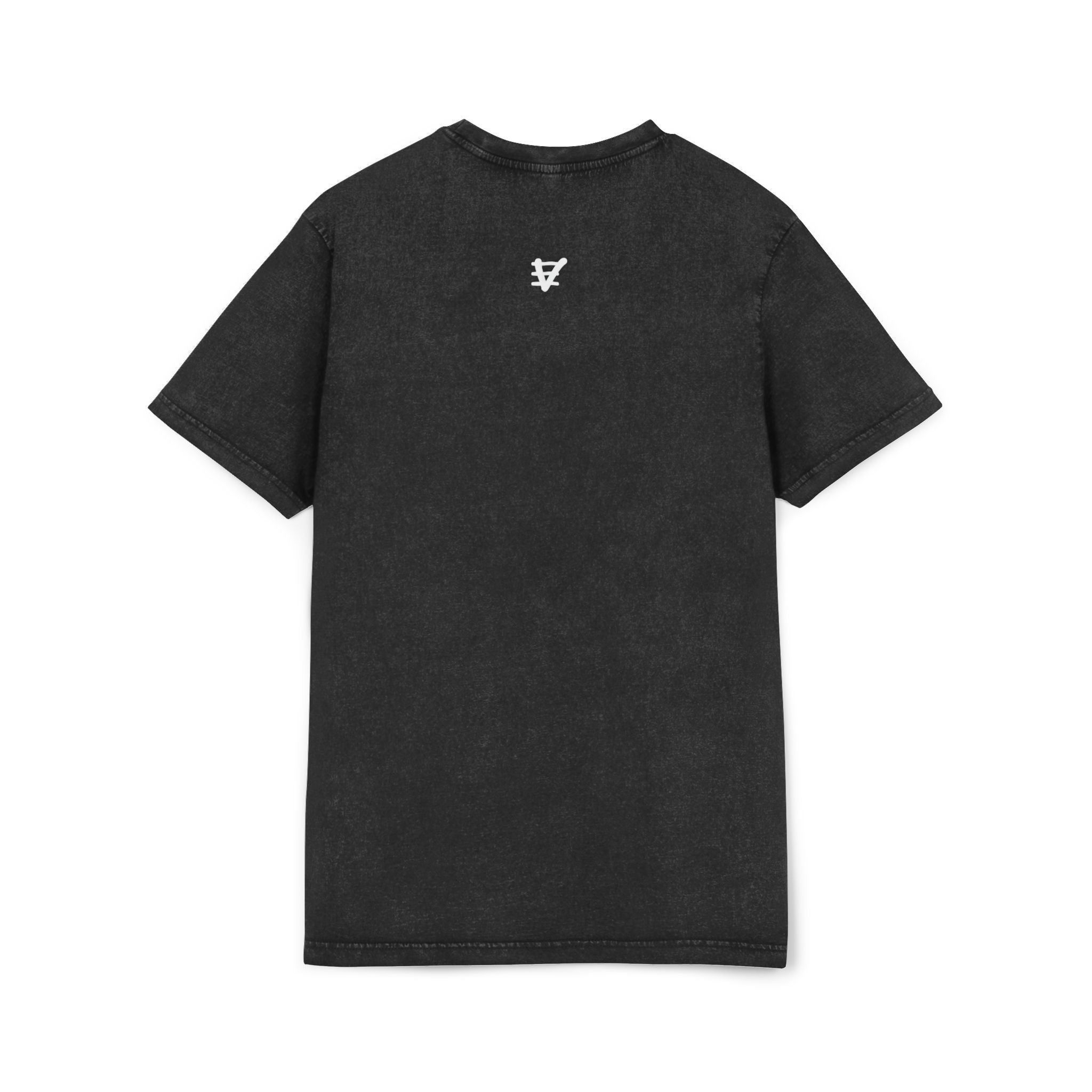 Unisex Bohemian Acid Washed Tee, Black And White Hard Rock
