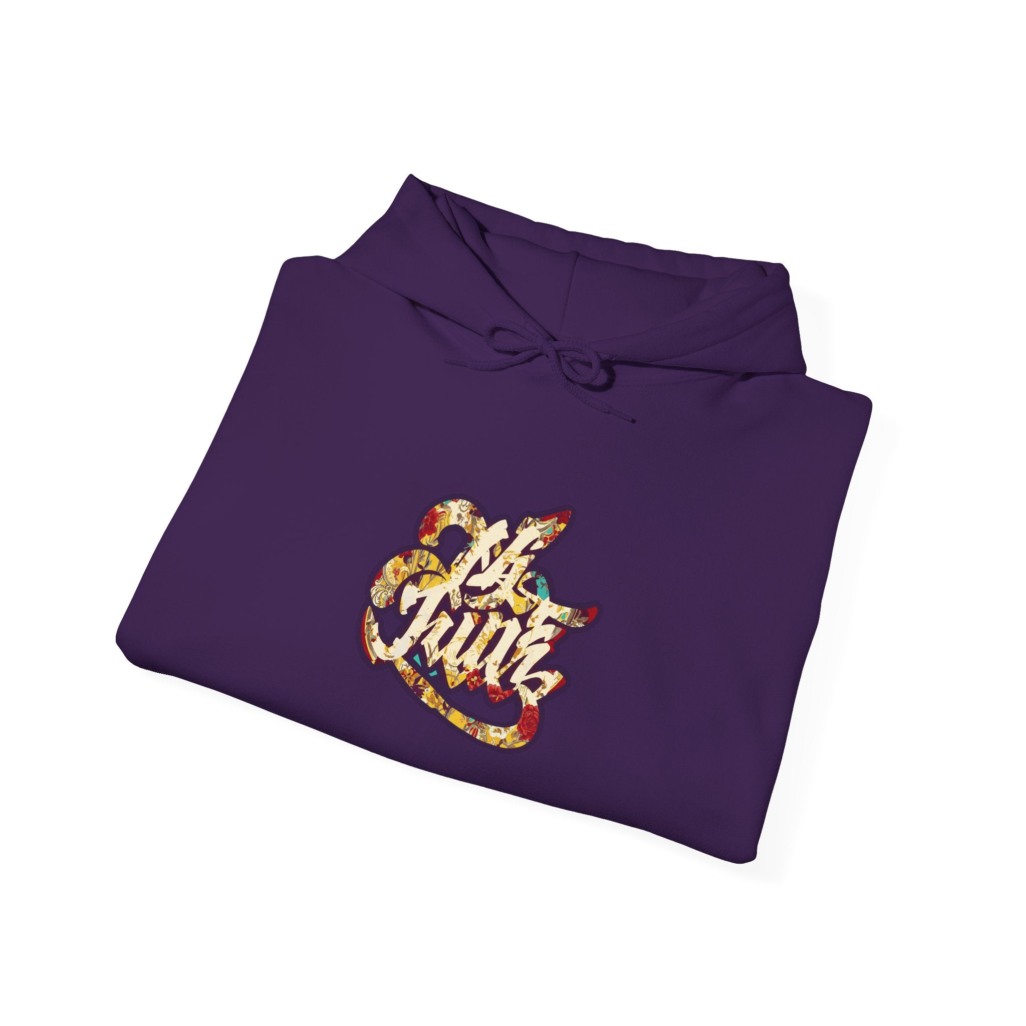 Unisex Purple Skatebord Hoodie, Graffitti Wall, Intense Purple Fall Fashion