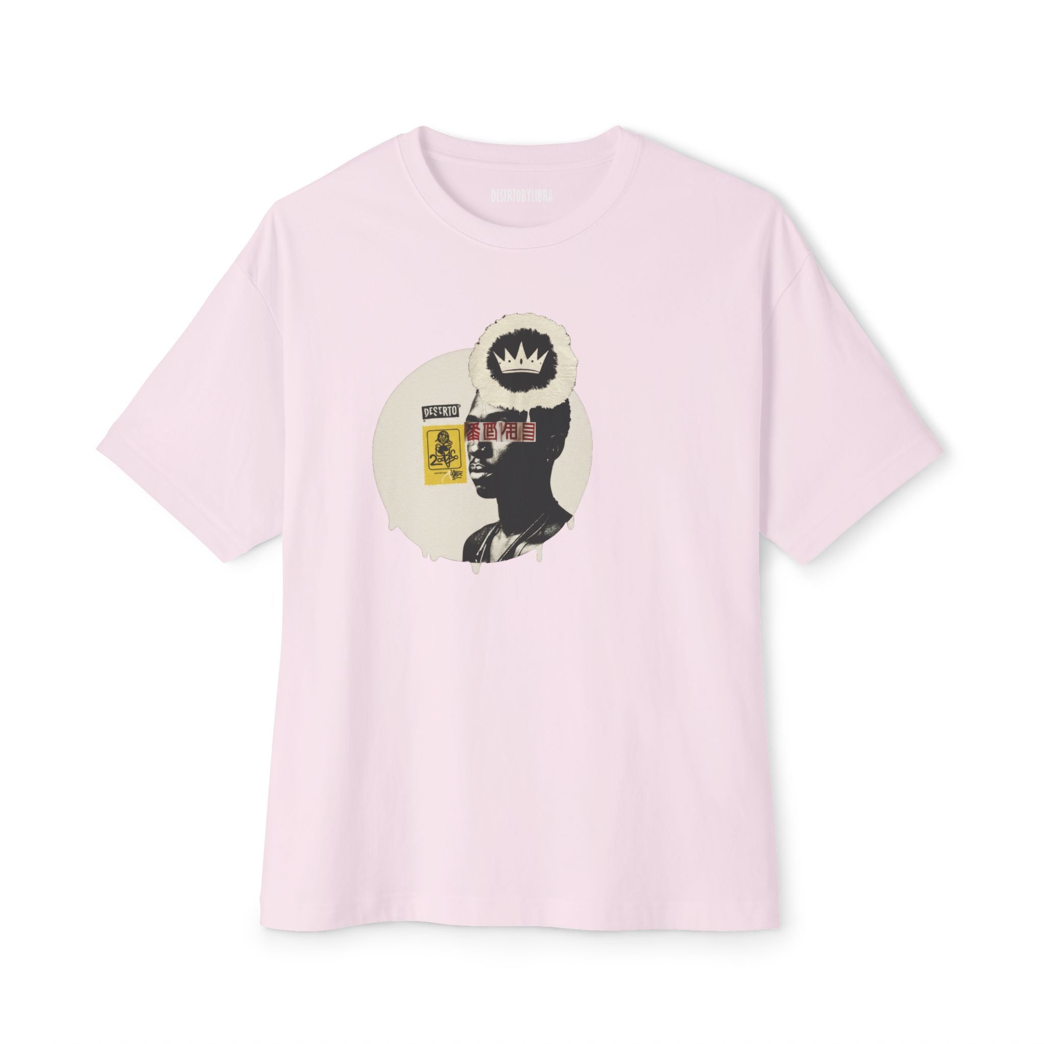 Unisex Oversized Boxy Tee, Retro Collage, Underground Pop Art