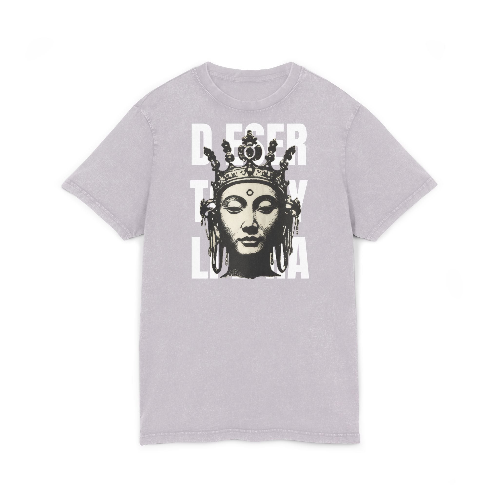 Unisex Bohemian Acid Washed Tee, Black And White Hard Rock