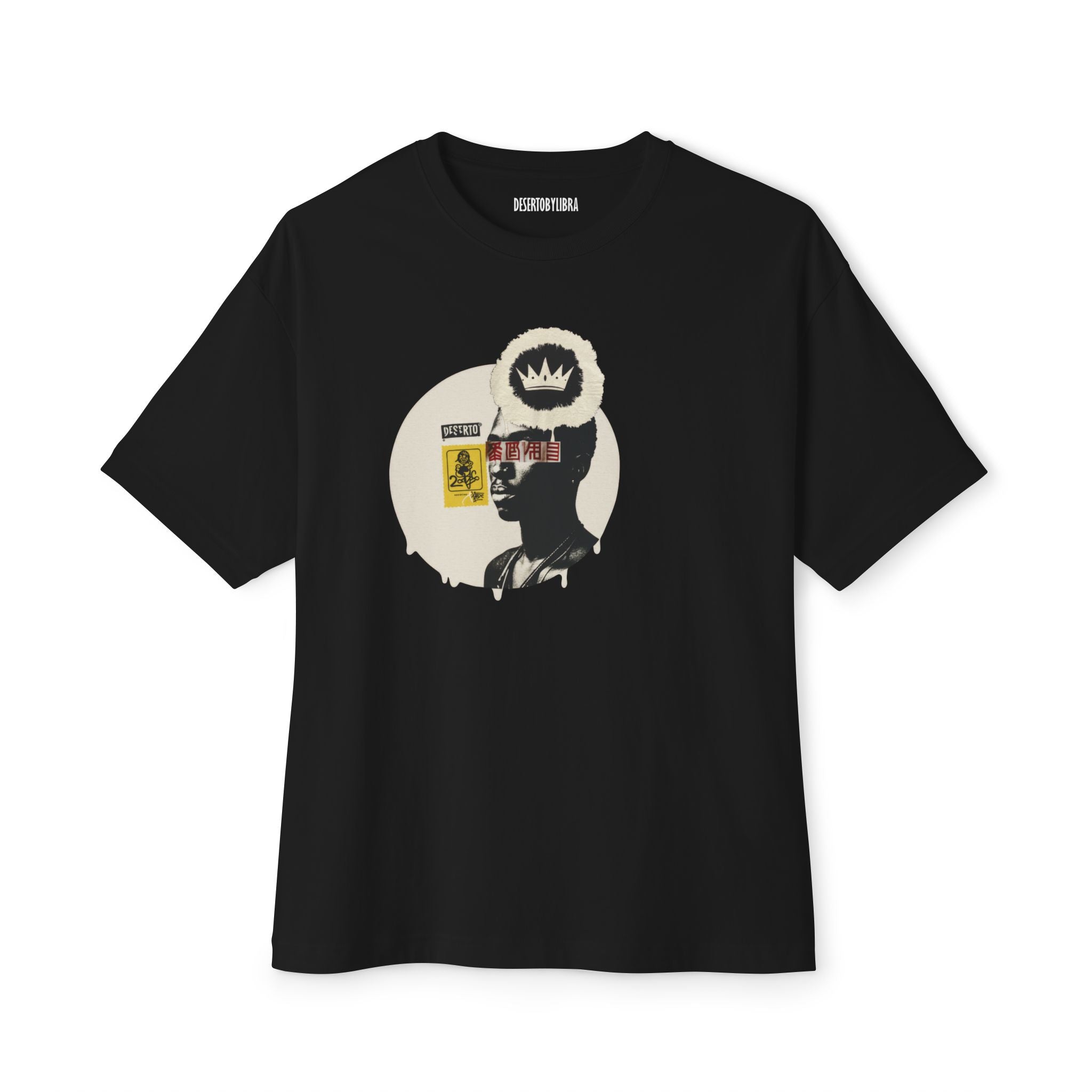 Unisex Oversized Boxy Tee, Retro Collage, Underground Pop Art