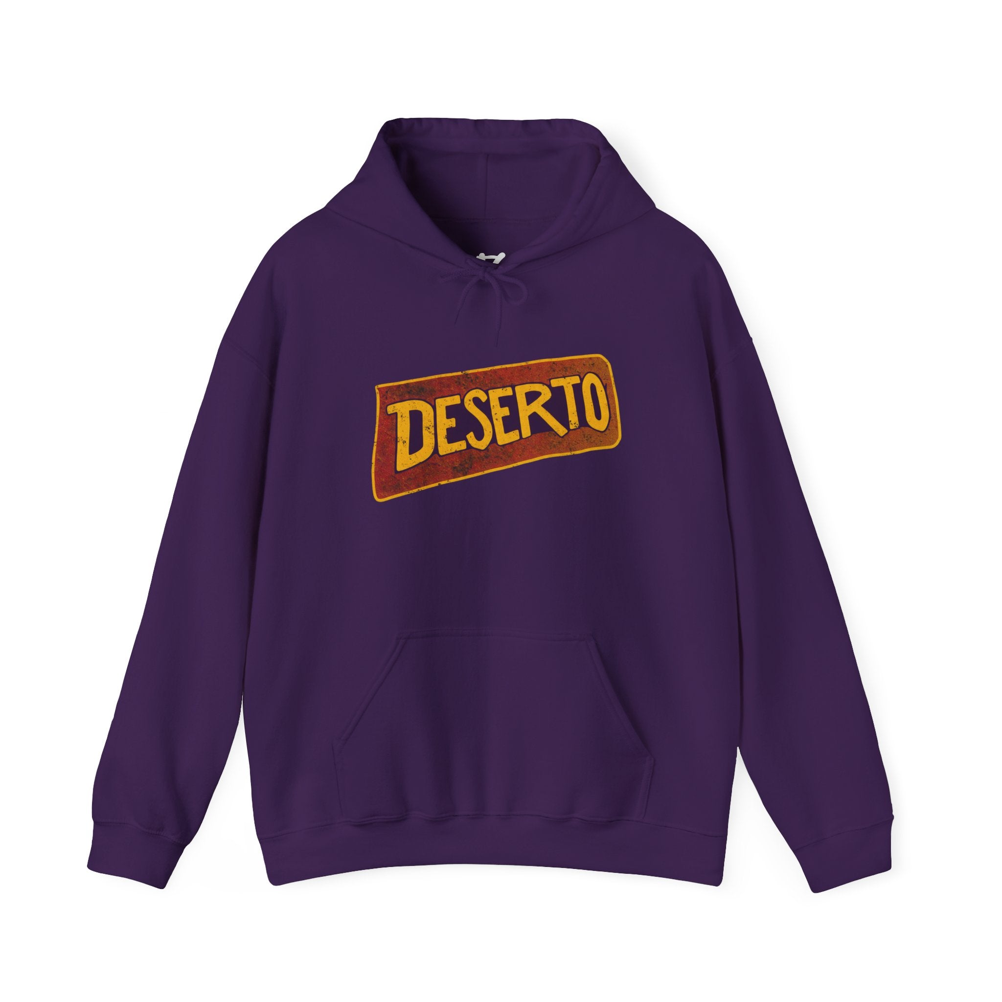 Unisex Deserto Hoodie, California Skateboard, Purple n Brown
