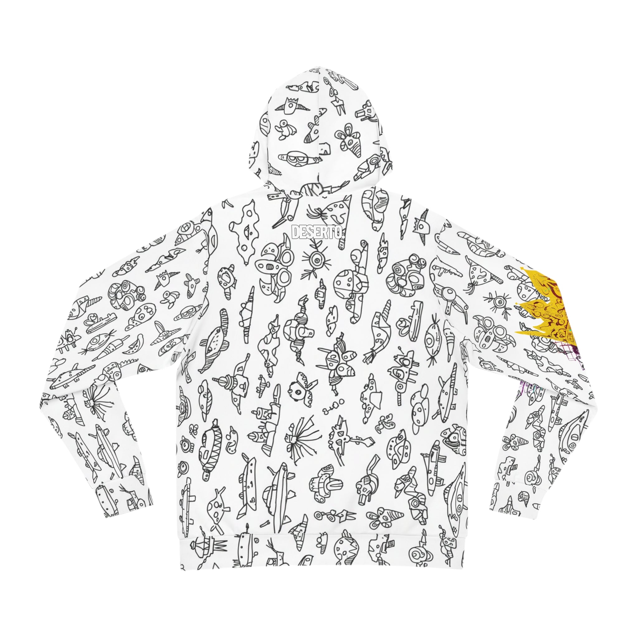 Patterned DESERTO Hoodie, White