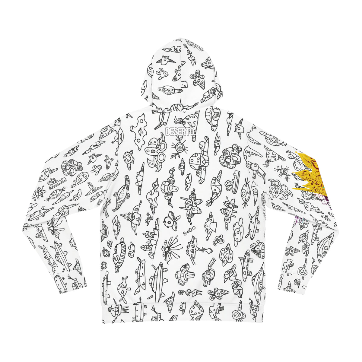 Patterned DESERTO Hoodie, White