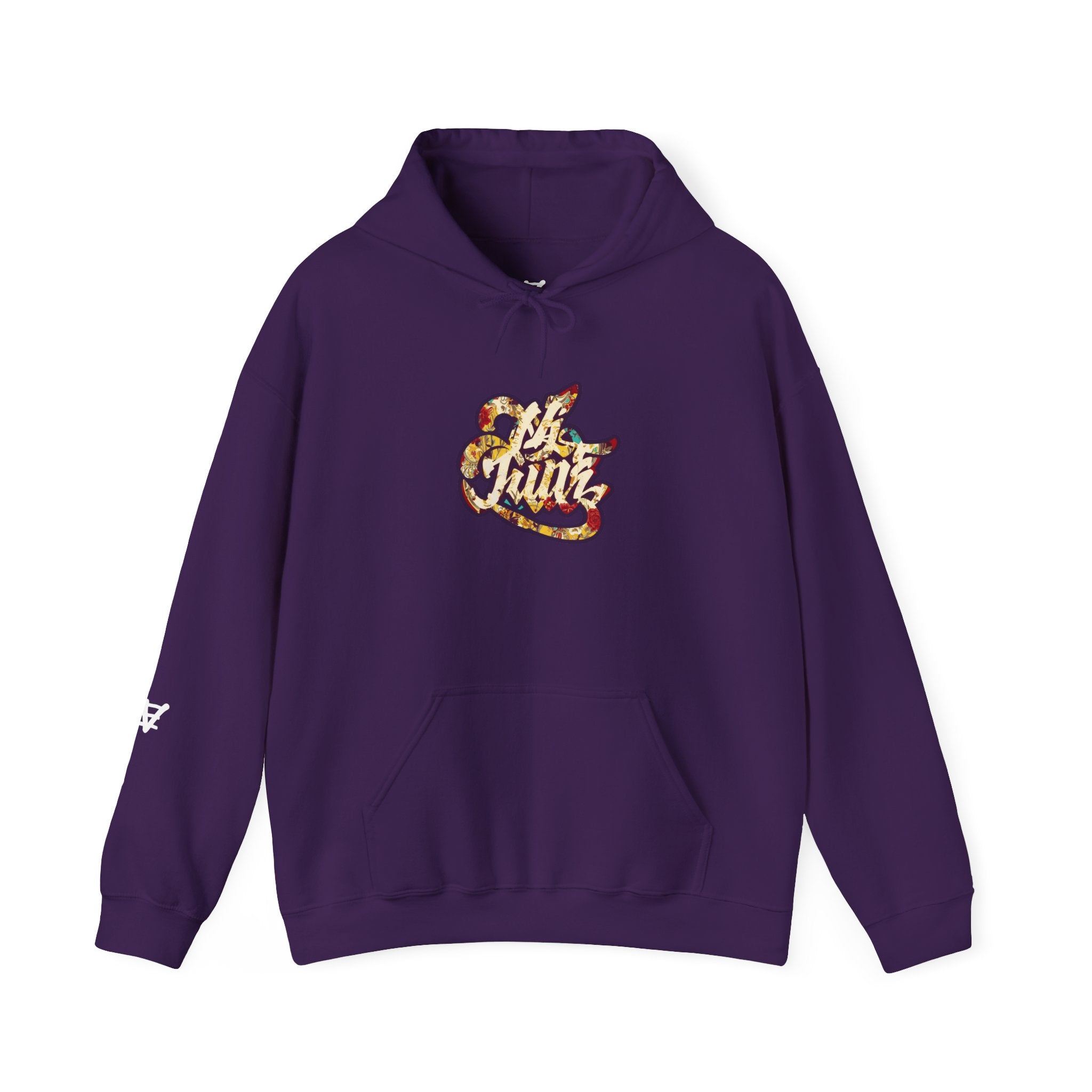 Unisex Purple Skatebord Hoodie, Graffitti Wall, Intense Purple Fall Fashion