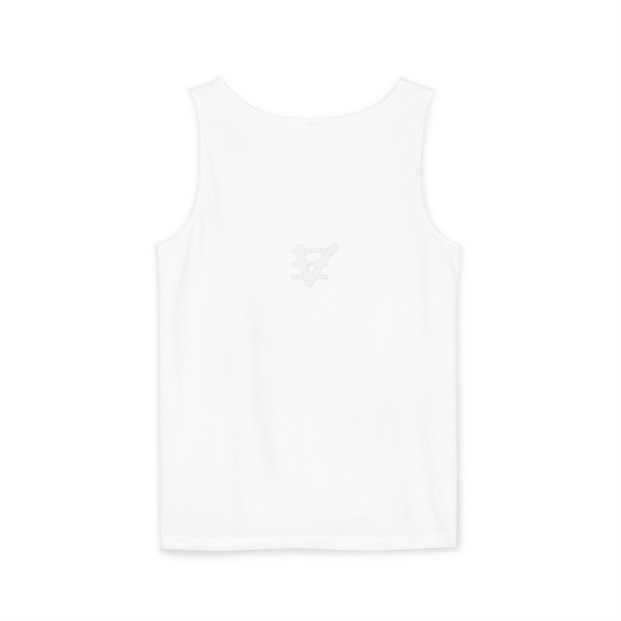 Unisex Tank Top, Ape Stencil Art Tee, Refined Raw Stuff, White Color