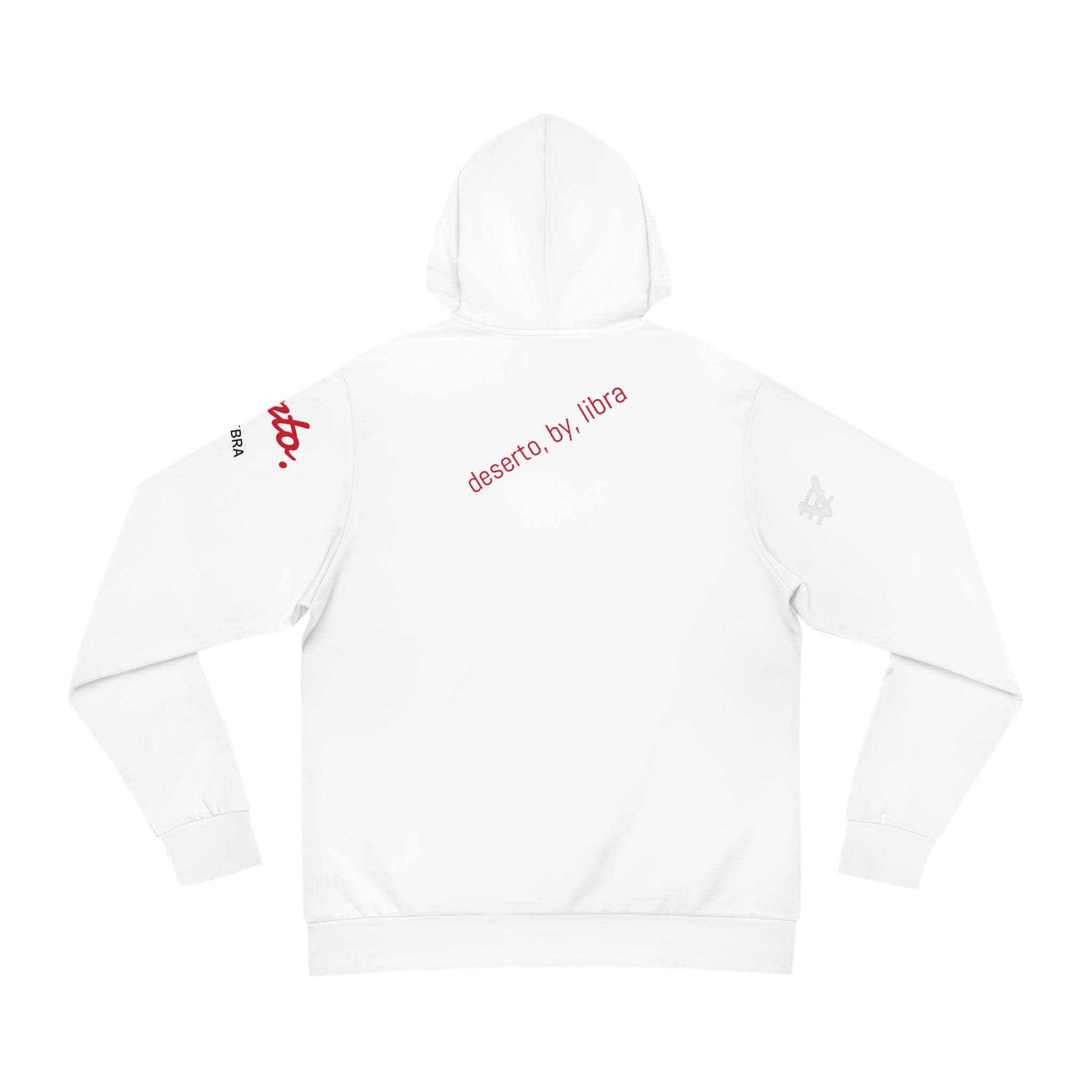 Fashion Casual Hoodie, Pocket Design, White Color Red Details