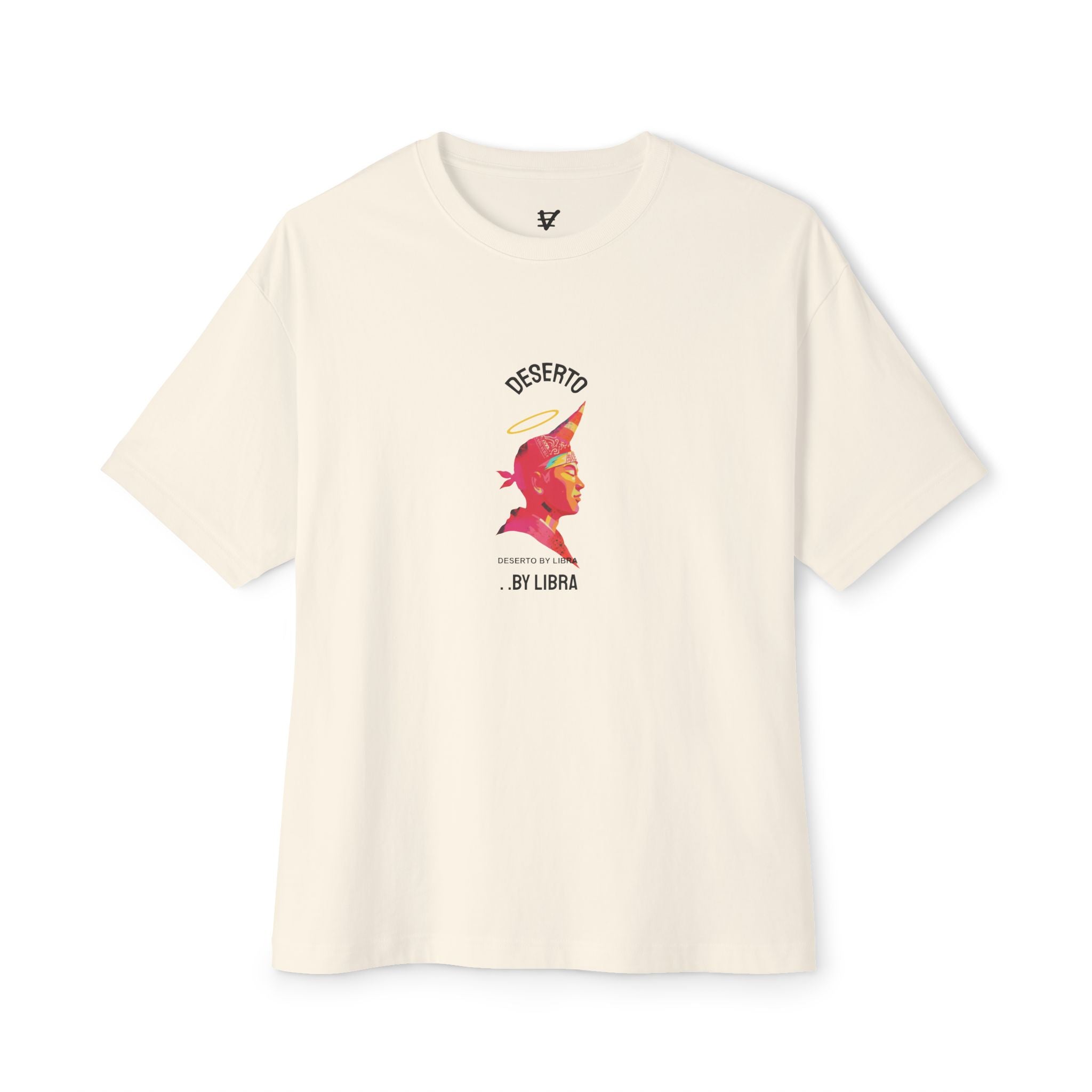 Libra Oversized, Unisex Boxy T-Shirt, Pink Art Streetwear