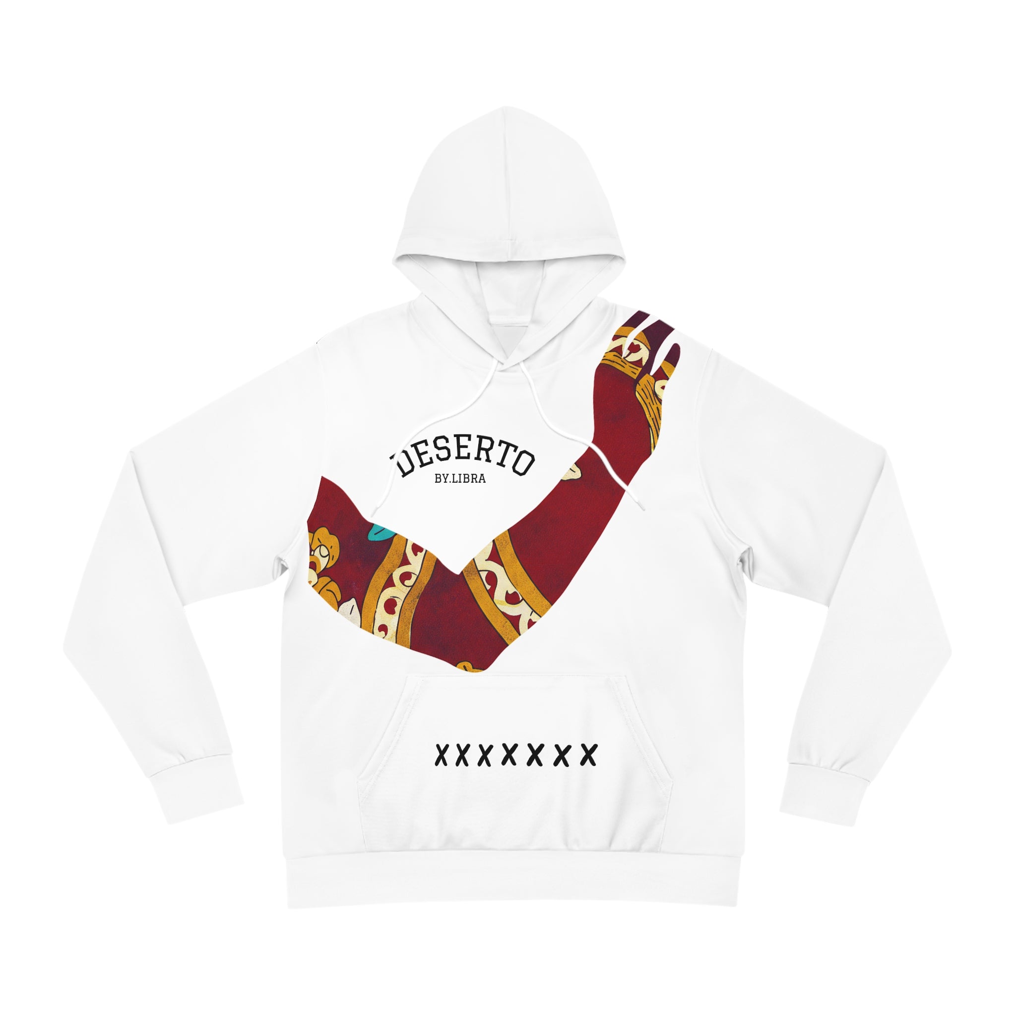 Deserto Fashion Hoodie, Buddha The Hype, Stylish White Warmth