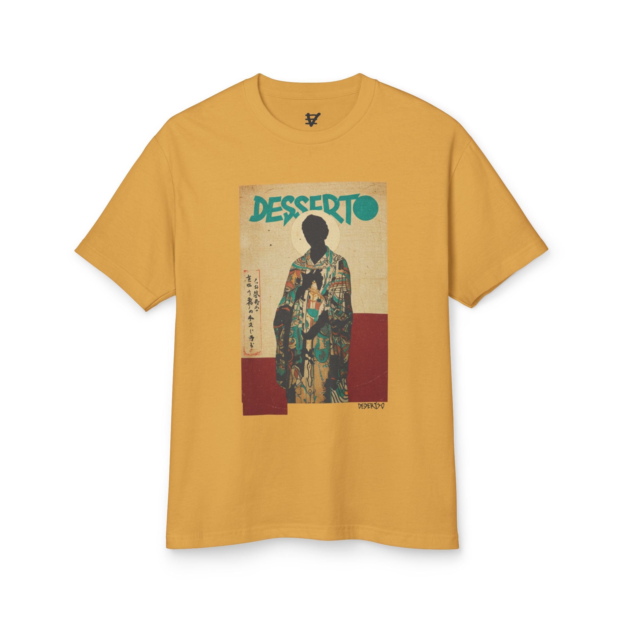 Vintage Deserto Art Tee, Unisex Heavyweight Cotton Shirt, Canvas Style Indie Apparel