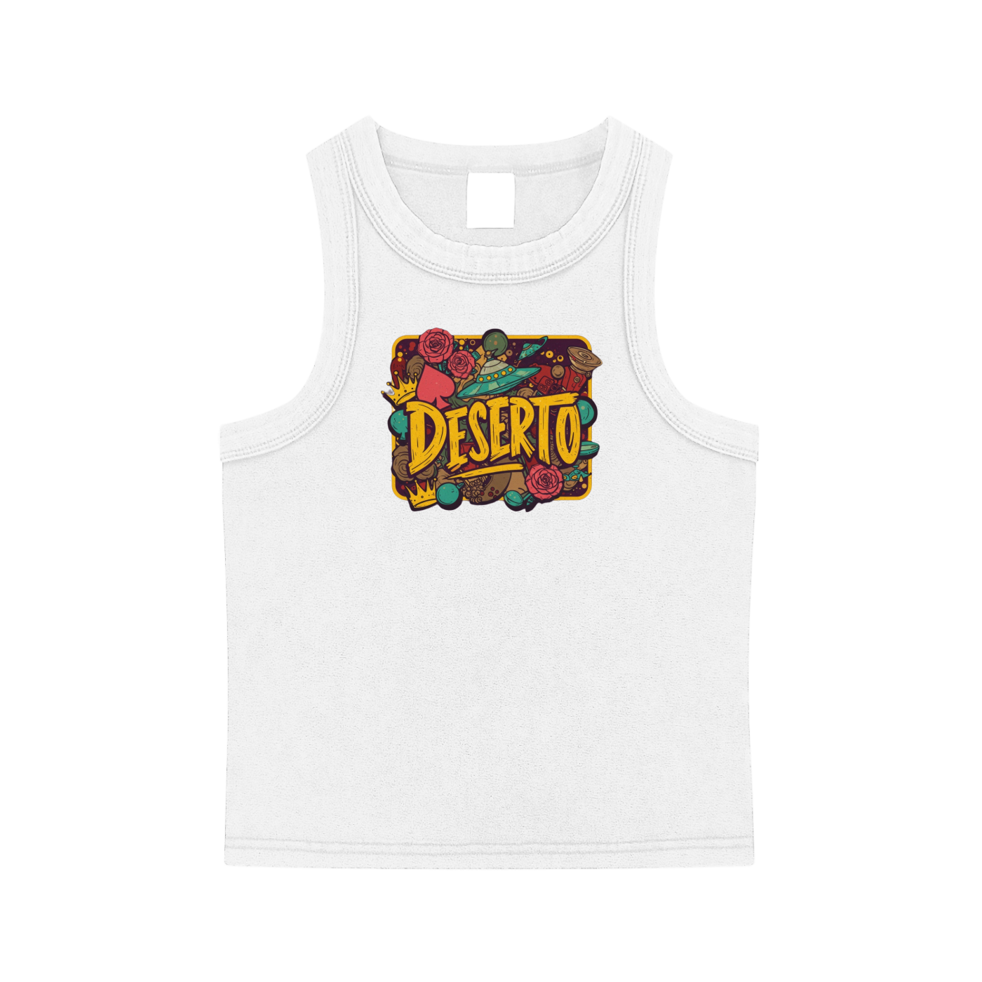 Snow Washed Tank Top, Deserto Bubble Gum, White, Women